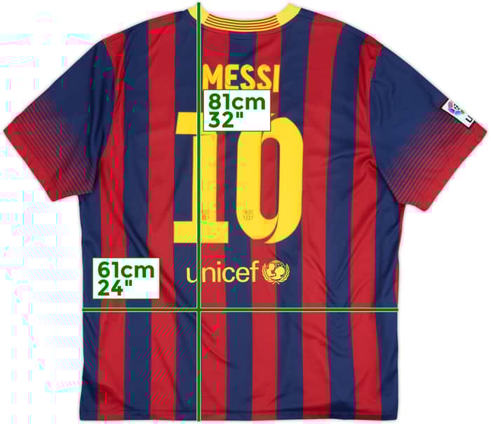2013-14 Barcelona Home Shirt Messi #10 - 7/10 - (XXL)