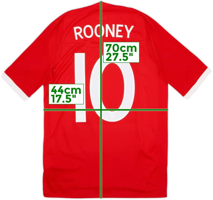2010-11 England Away Shirt Rooney #10 - 8/10 - (XS)