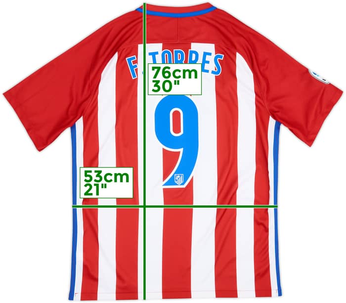 Camiseta de local del Atletico Madrid 2016-17 Torres #9 - 8/10 - (L)