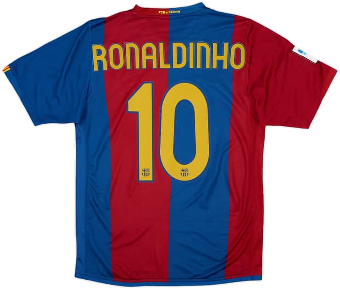 2006-07 Barcelona Home Shirt Ronaldinho #10 - 9/10 - (S)