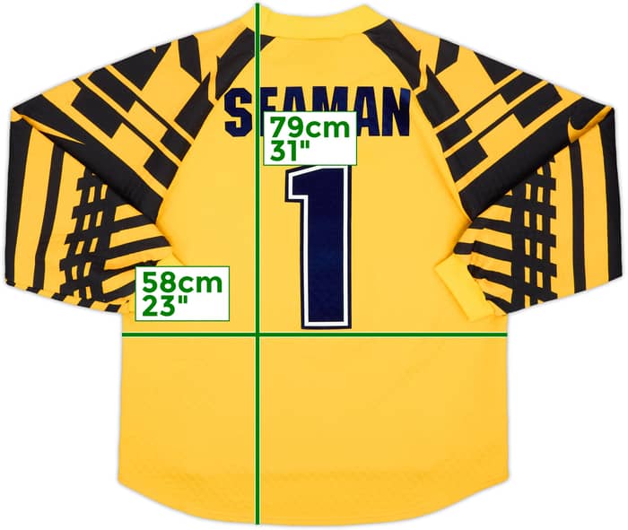 1995-97 Arsenal GK Shirt Seaman #1 - 8/10 - (L)