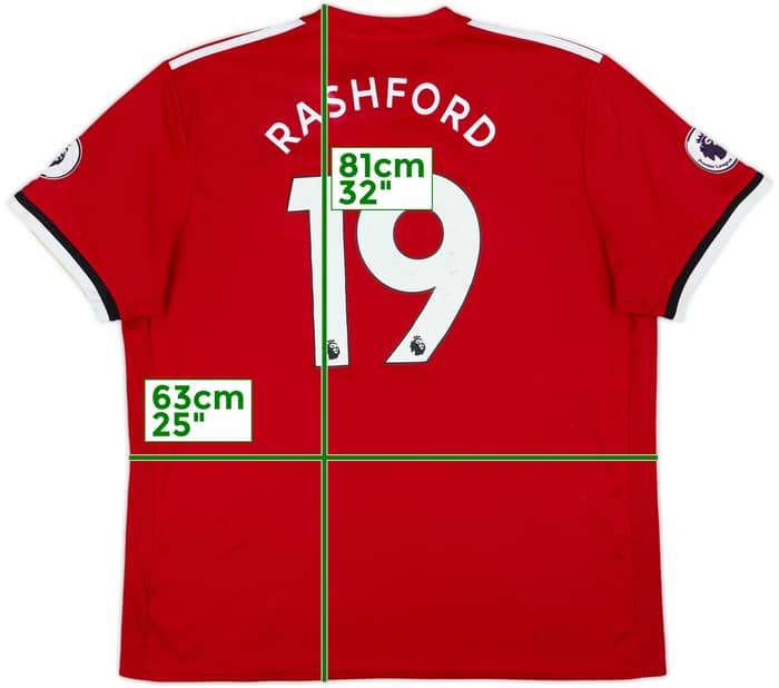 2017-18 Manchester United Home Shirt Rashford #19 - 6/10 - (XXL)