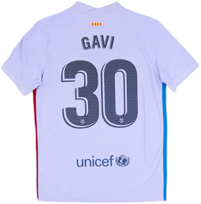 2021-22 Barcelona Authentic Away Shirt Gavi #30 - 10/10 - (M)