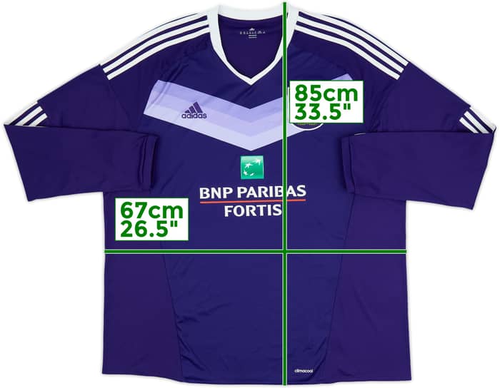 2016-17 Anderlecht Home L/S Shirt - 8/10 - (XXL)