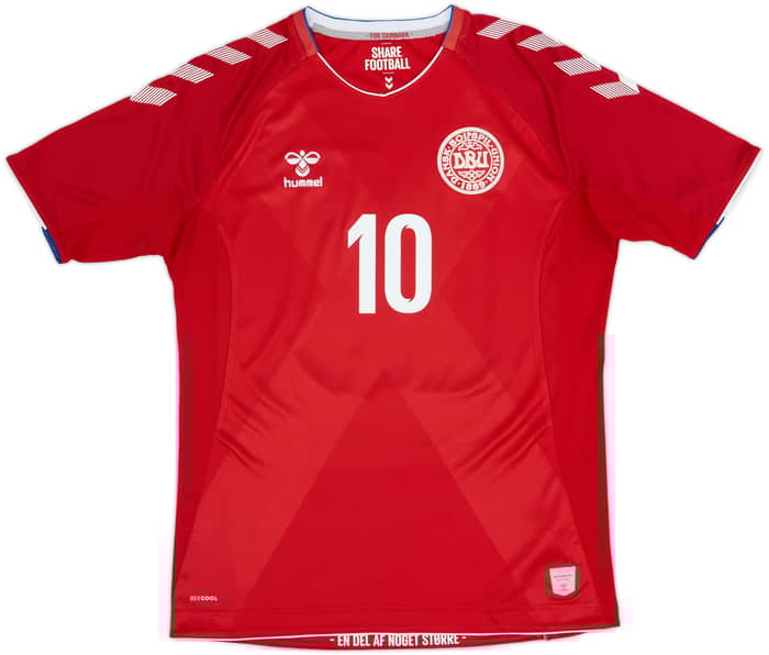 2018-19 Denmark Home Shirt Eriksen #10 - 9/10 - (M)