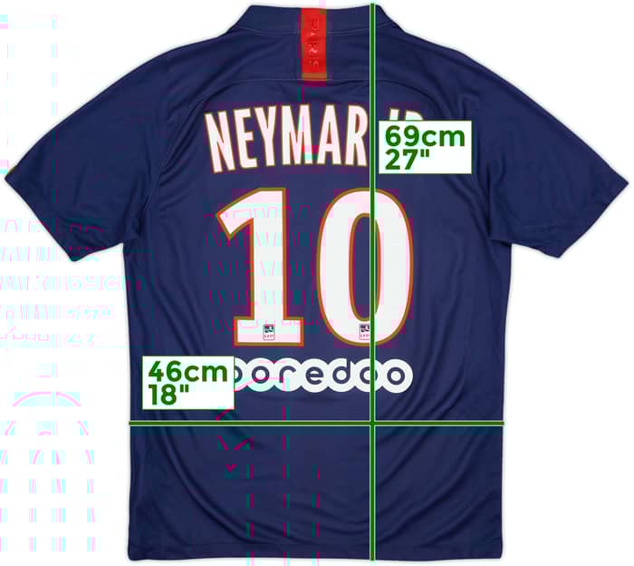 2019-20 Paris Saint-Germain Home Shirt Neymar Jr #10 - 6/10 - (M)