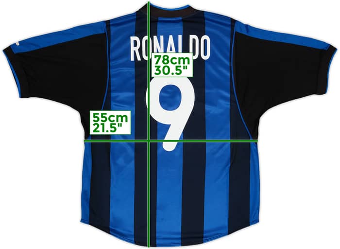 2000-01 Inter Milan Home Shirt Ronaldo #9 - 6/10 - (L)