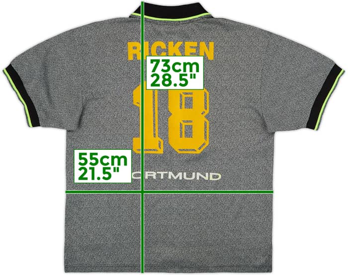 1997-98 Borussia Dortmund Away Shirt Ricken #18 - 6/10 - (M)