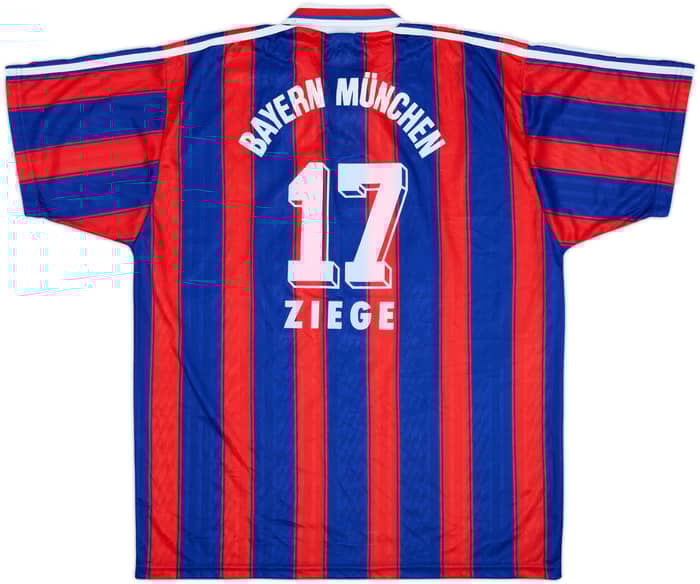 1995-97 Bayern Munich Home Shirt Ziege #17 - 8/10 - (XL)