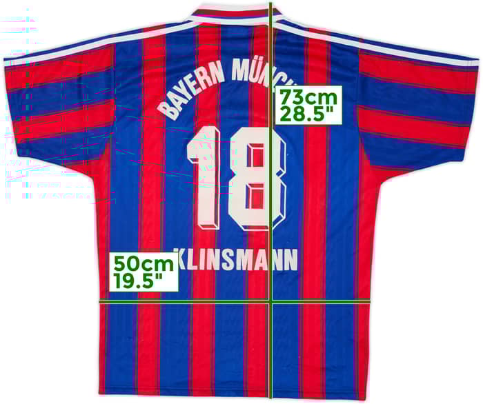 1995-97 Bayern Munich Home Shirt Klinsmann #18 - 7/10 - (M)