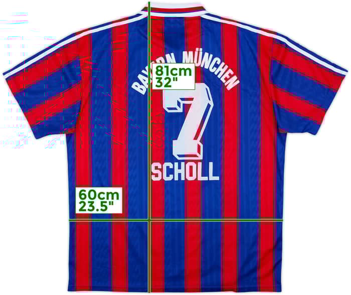 1995-97 Bayern Munich Home Shirt Scholl #7 - 5/10 - (XL)