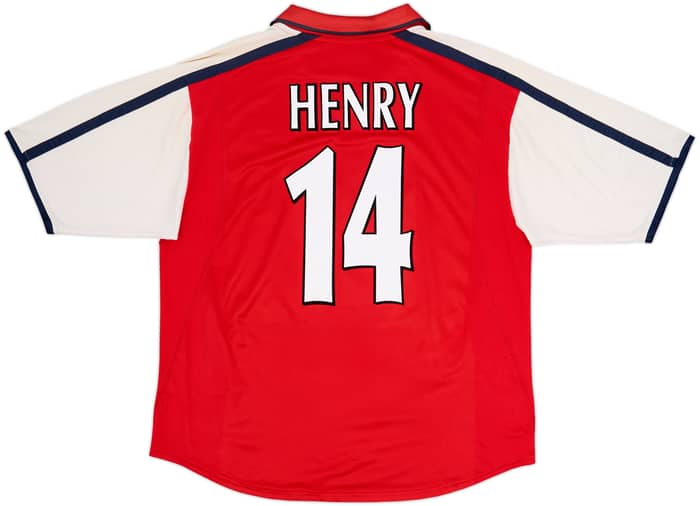 2000-02 Arsenal Home Shirt Henry #14 - 6/10 - (XL)