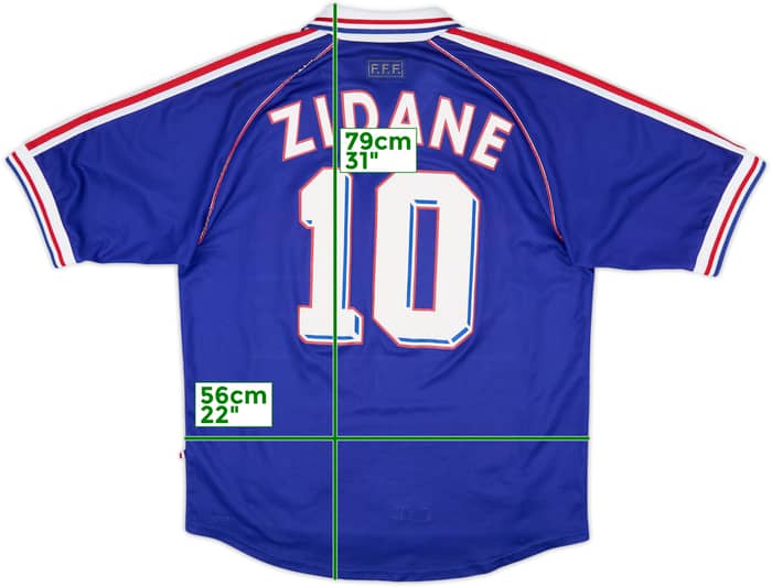 1998-00 France Home Shirt Zidane #10 - 7/10 - (L)