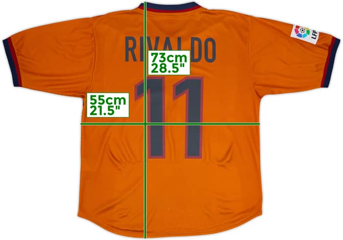 1998-00 Barcelona Away Shirt Rivaldo #11 - 7/10 - (M)