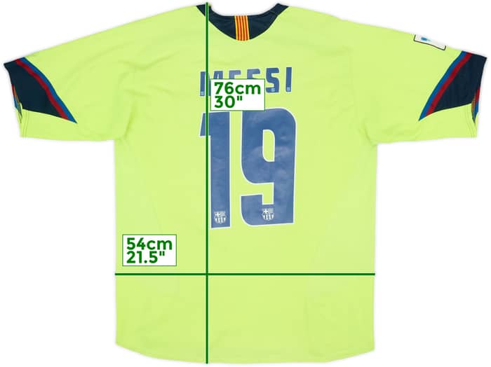 Camiseta de visitante del Barcelona 2005-06 Messi #19 - 6/10 - (L)