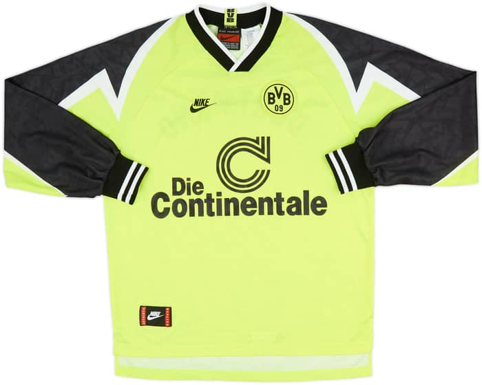 1995-96 Borussia Dortmund Home L/S Shirt - 8/10 - (L)