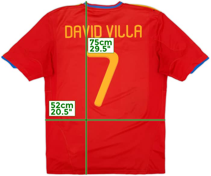 2009-10 Spain Home Shirt David Villa #7 - 5/10 - (L)