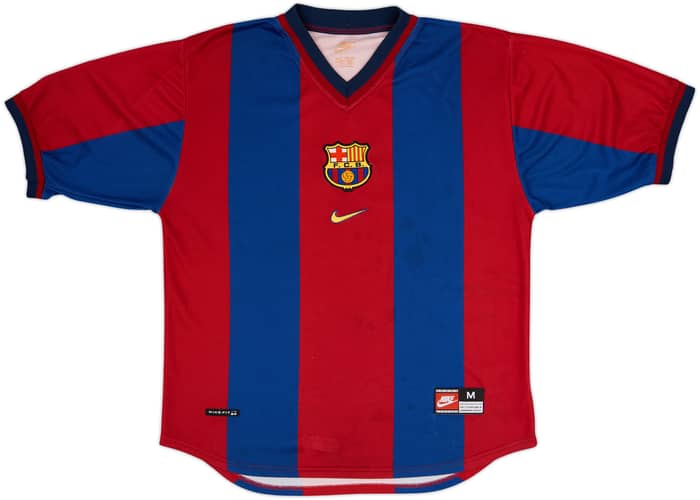 1998-00 Barcelona Home Shirt #5 - 9/10 - (M)