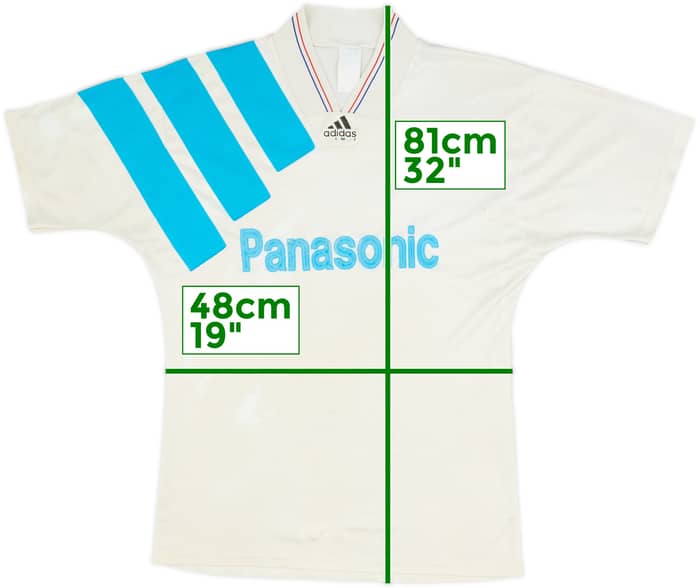 1992-93 Olympique Marseille Home Shirt - 4/10 - (L)