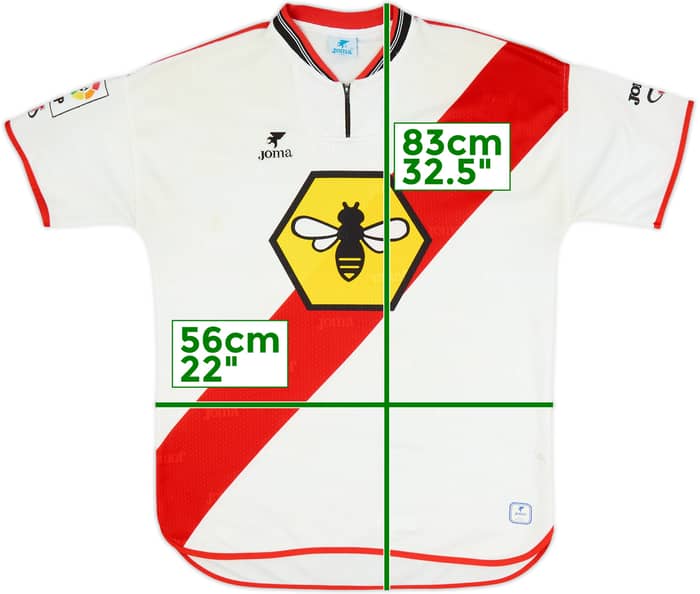 2000-01 Rayo Vallecano Home Shirt - 6/10 - (L)