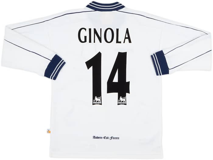 1997-99 Tottenham Home L/S Shirt Ginola #14 - 8/10 - (S)