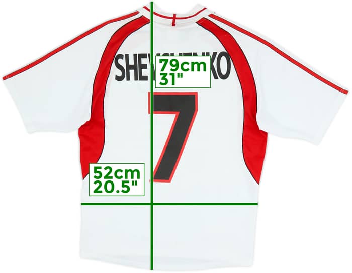 2000-02 AC Milan Away Shirt Shevchenko #7 - 7/10 - (M)