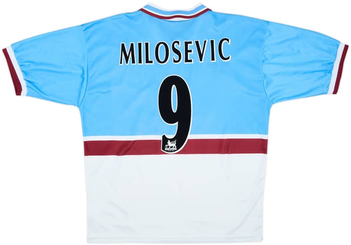 1997-98 Aston Villa Away Shirt Milosevic #9 - 6/10 - (L)