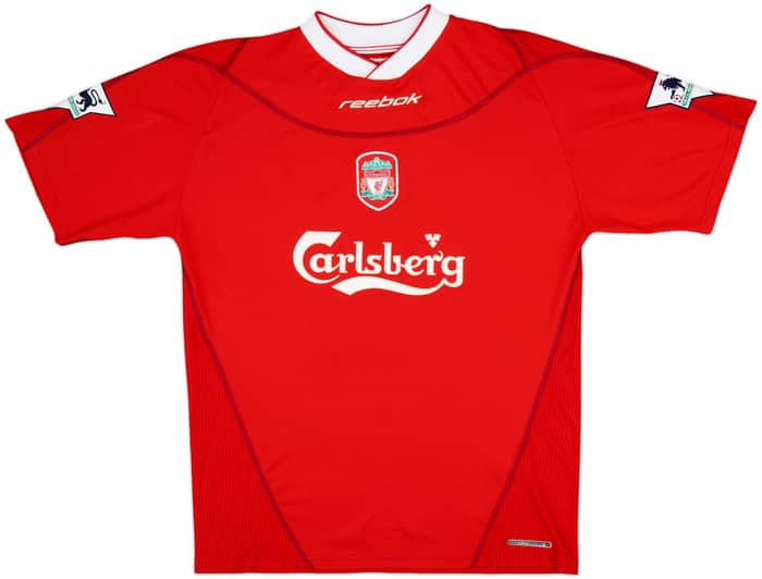2002-04 Liverpool Home Shirt Gerrard #17 - 9/10 - (M)