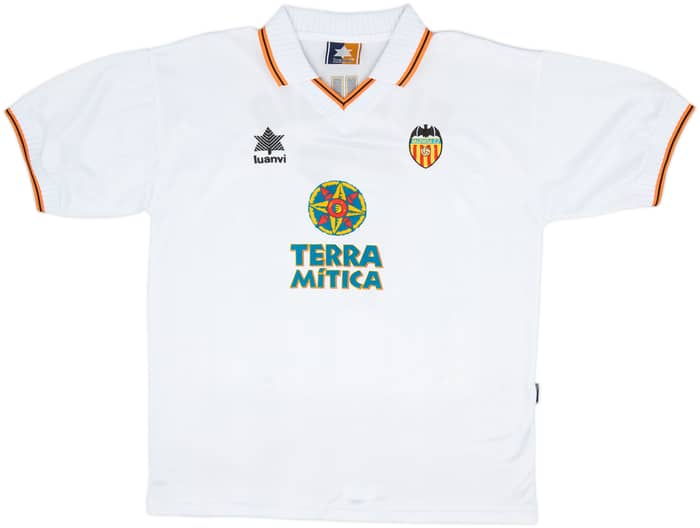 1998-99 Valencia Home Shirt Claudio #7 - 9/10 - (XL)