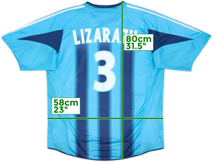 2004-05 Olympique de Marsella Camiseta Visitante Lizarazu #3 - 8/10 - (L)