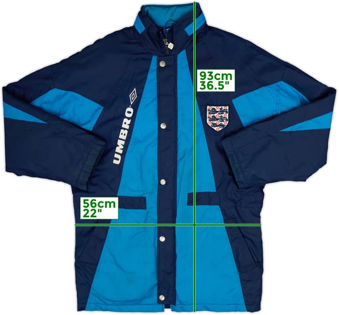 1996-98 England Umbro Padded Bench Coat - 8/10 - (M)