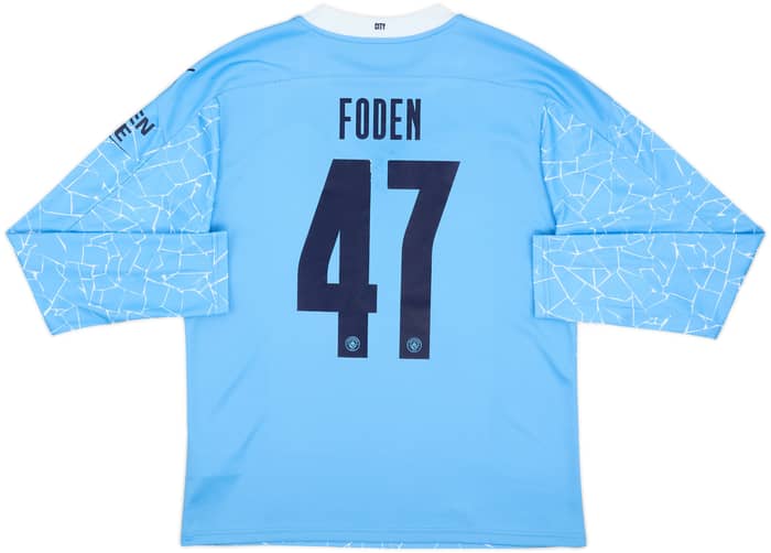 2020-21 Manchester City Home L/S Shirt Foden #47 - 6/10 - (L)