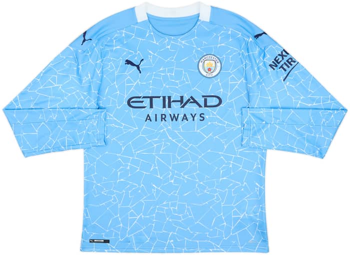 2020-21 Manchester City Home L/S Shirt Foden #47 - 6/10 - (L)