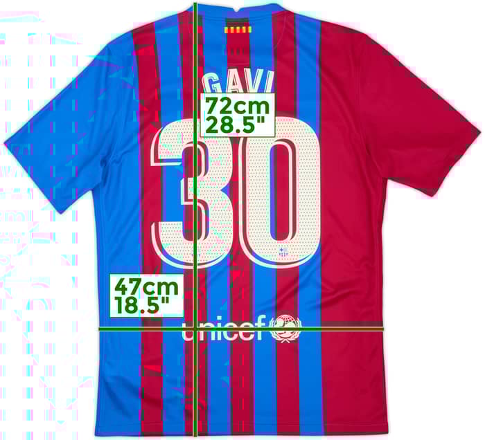 2021-22 Barcelona Home Shirt Gavi #30 - 9/10 - (M)