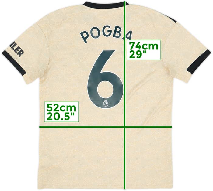 2019-20 Manchester United Away Shirt Pogba #6 - 7/10 - (M)