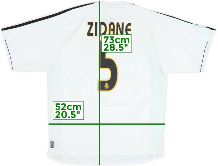 2003-04 Real Madrid Home Shirt Zidane #5 - 7/10 - (M)