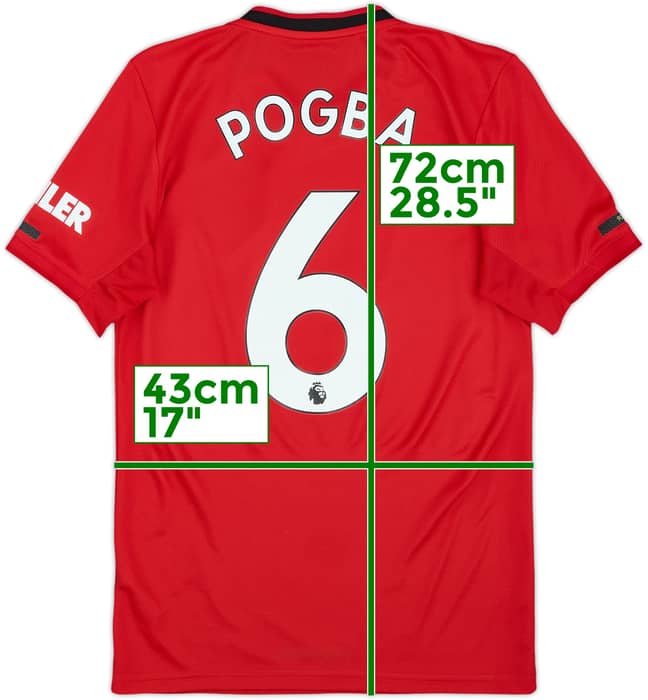 2019-20 Manchester United Home Shirt Pogba #6 - 10/10 - (XS)