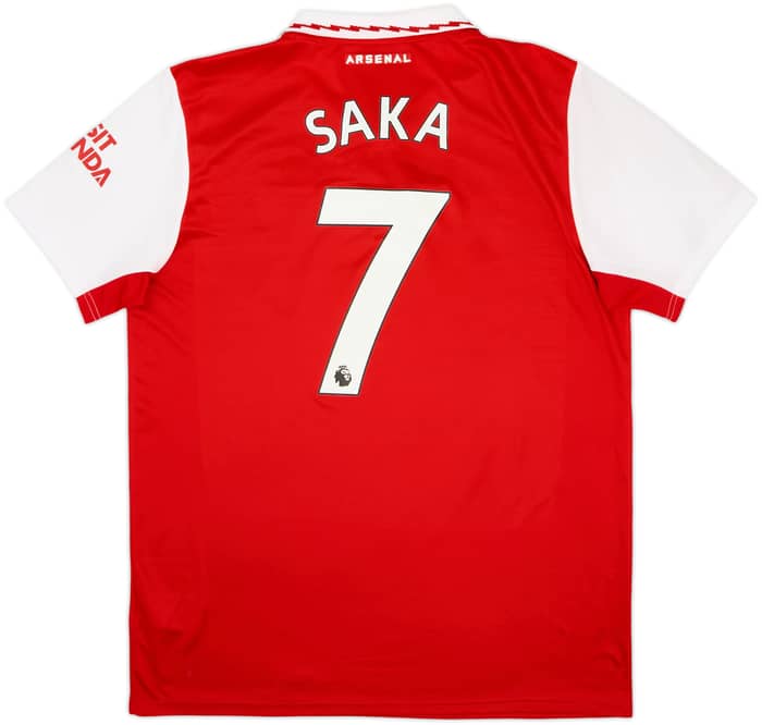 2022-23 Arsenal Home Shirt Saka #7 - 8/10 - (L)