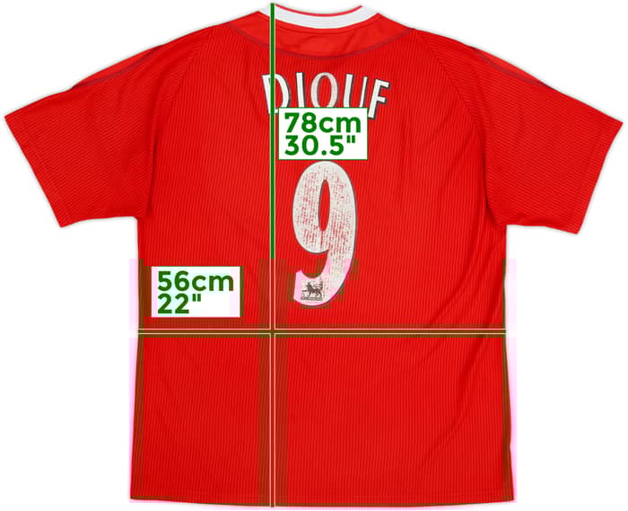 2002-04 Liverpool Home Shirt Diouf #9 - 5/10 - (L)