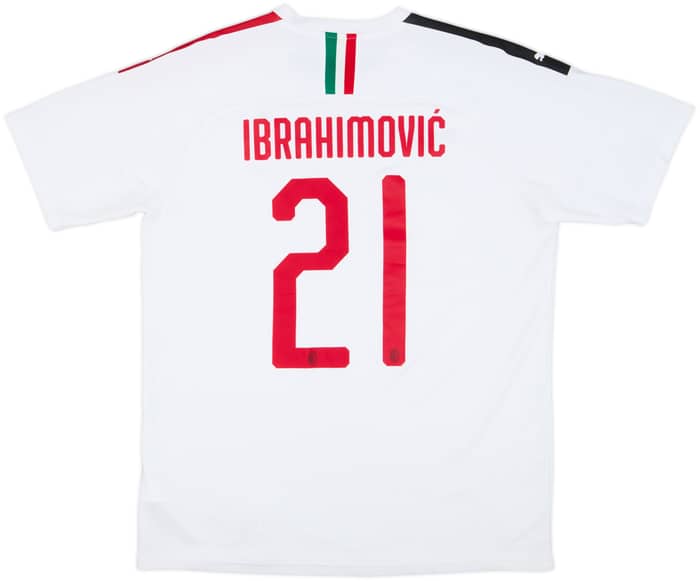 2019-20 AC Milan Away Shirt Ibrahimovic #21 - 8/10 - (L)