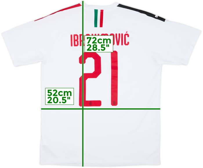 2019-20 AC Milan Away Shirt Ibrahimovic #21 - 8/10 - (L)