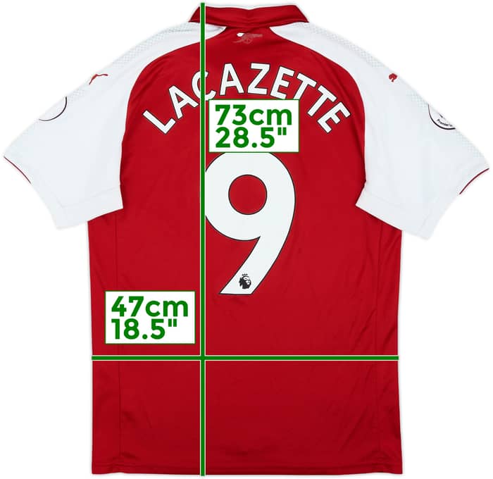 2017-18 Arsenal Home Shirt Lacazette #9 - 5/10 - (M)
