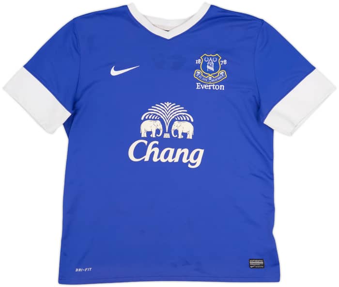 2012-13 Everton Home Shirt Baines #3 - 8/10 - (L)