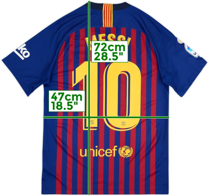 2018-19 Barcelona Home Shirt Messi #10 - 8/10 - (S)