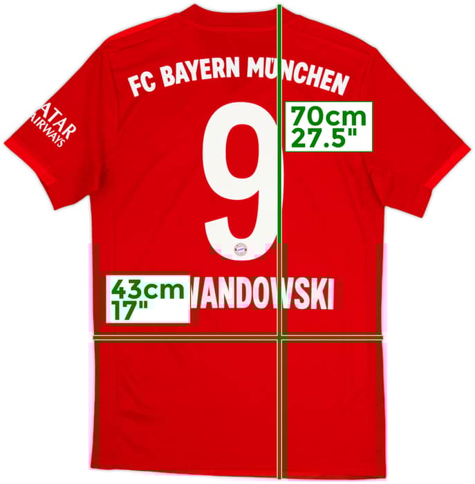 2019-20 Bayern Munich Home Shirt Lewandowski #9 - 8/10 - (XS)