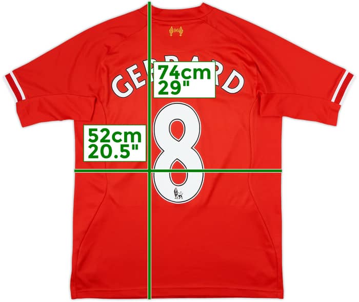 2013-14 Liverpool Home Shirt Gerrard #8 - 5/10 - (M)