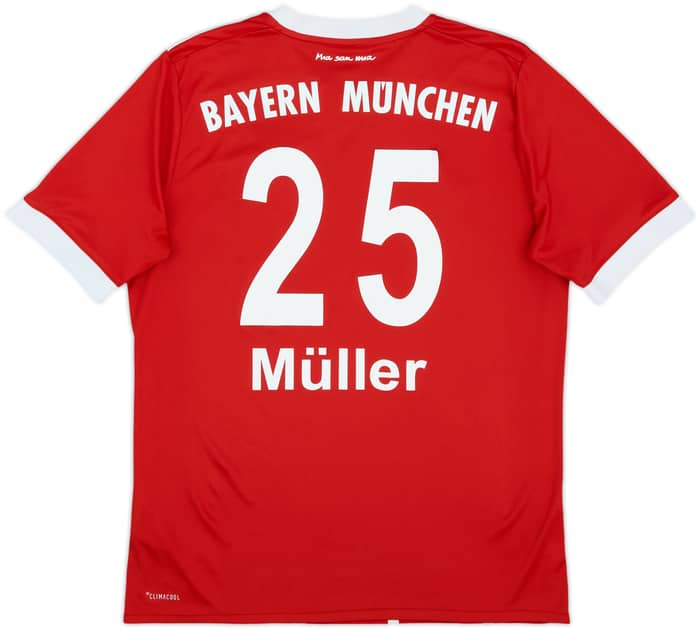 2017-18 Bayern Munich Home Shirt Muller #25 - 5/10 - (XL.Boys)