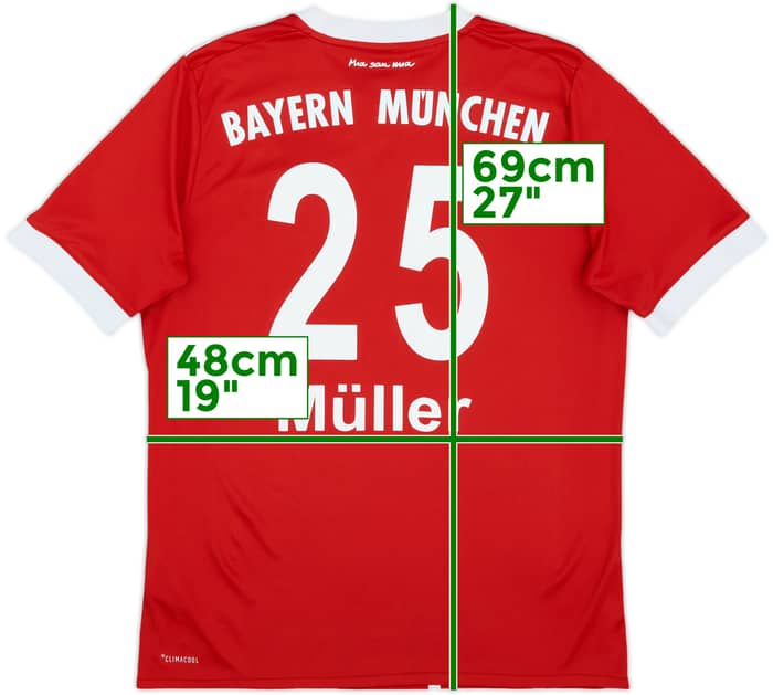 2017-18 Bayern Munich Home Shirt Muller #25 - 5/10 - (XL.Boys)
