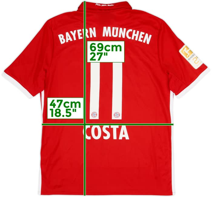 2016-17 Bayern Munich Home Shirt Costa #11 - 9/10 - (XL.Boys)