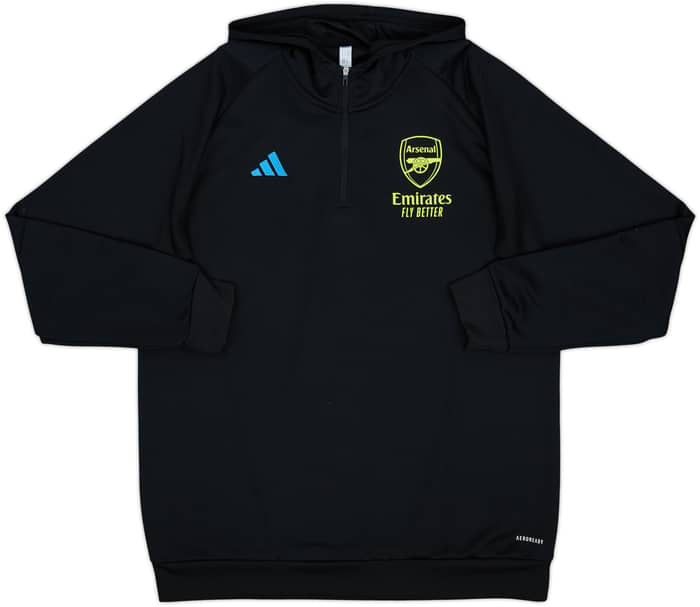 2023-24 Arsenal adidas 1/4 Zip Hooded Drill Top - 10/10 - (XL)